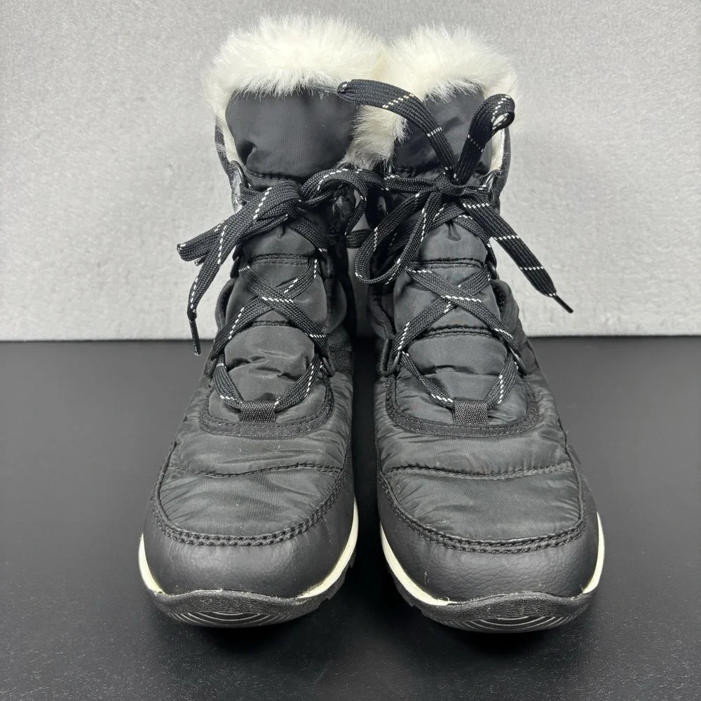 SOREL‎ Women's Whitney Short Lace-up Waterproof Insulated Winter Boot Sz 9 Black
